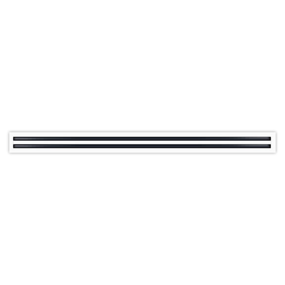 BUILDMART - 48 Inch Linear Slot Diffuser - 2 Slot - Double Slot - White Decorative Linear Air - Modern Vent Cover for Ceiling, Walls & Floors - Texas Buildmart
