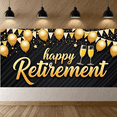 thumbnail image 5 of Golden Theme Happy Retirement Banner Decorative Design Champagne Glasses Retirement Party Balloon Decoration for Retirement Party Indoor Decoration Event Celebration, 5 of 7