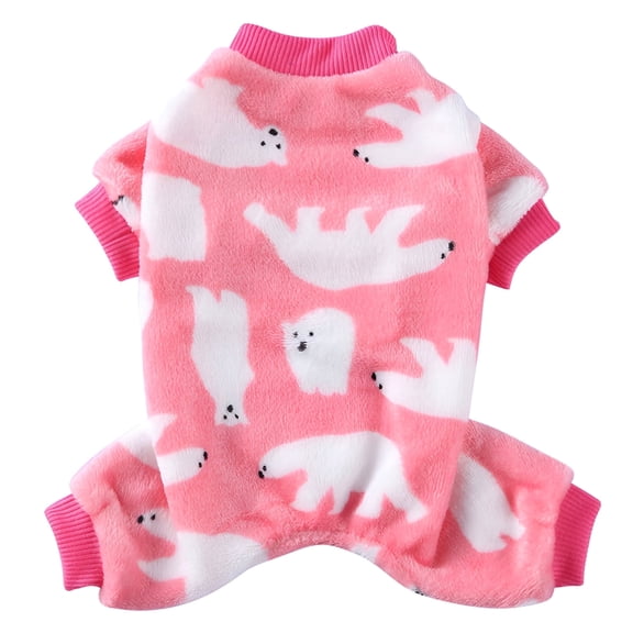 AOMRCOL Dog Pajamas Medium Size, Pink, 1-Piece Warm Winter Dog Pjs for Small Dogs