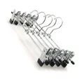 thumbnail image 1 of Perchas de metal para pantalones/faldas, perchas antideslizantes fuertes para ropa con 2 Clips ajustables para pantalones, vaqueros, toallas, perchas con Clip, color negro, 10 Uds., 1 of 5