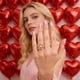 thumbnail image 1 of Anillo de flores para mujer, anillo giratorio de cristal con forma de flor, anillo giratorio ajustable, ideal para San Valentín, regalo de joyería para mujer, anillo de metal., 1 of 6