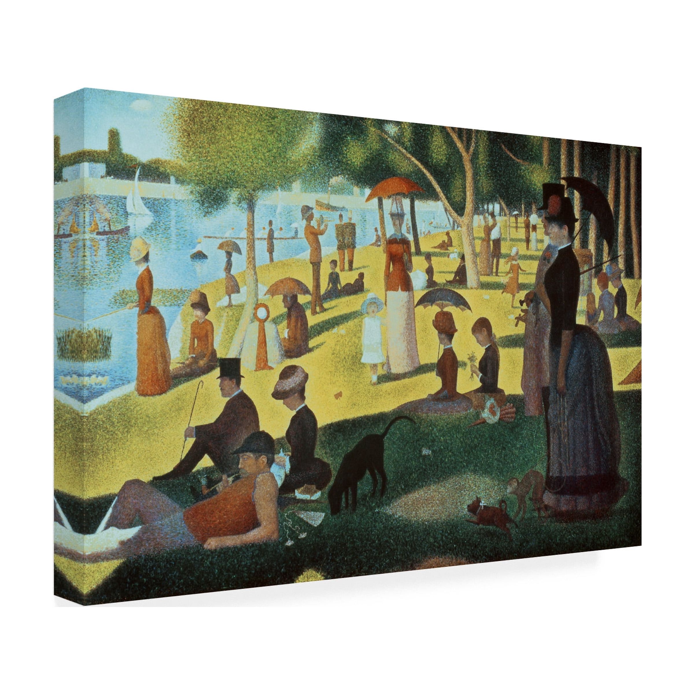 Georges Seurat 'Sunday Afternoon on the Island' Canvas Art