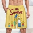 thumbnail image 2 of Simpsons Men's Short Pajama Pants Soft Trendy Sleep Shorts Breathable Ice Silk Lounge Shorts XL, 2 of 8