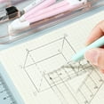 thumbnail image 3 of Complete Plastic Geometry Kits With 9 Essential Tools Including Compass Rulers For Precise Technical Drawing, 3 of 9