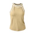 thumbnail image 4 of Noric Women's Sleeveless Tank Tops Summer Casual Contrast Binding Halter Neck Loose Fit Tops, 4 of 8