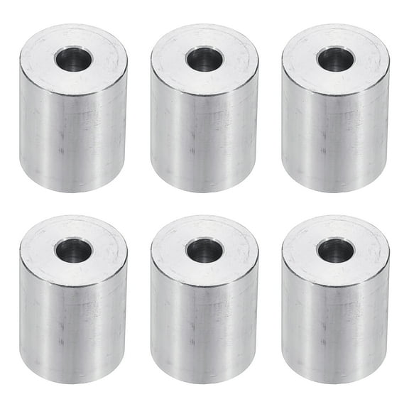 M6 Aluminum Spacers, 6 Pcs Metal Spacers Aluminum 6.5mm ID x 20mm OD x 25mm L Aluminum Spacer Screw Standoff Round for 1/4 or M6 Screw Bolts