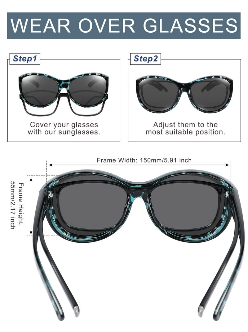 TINHAO Oversized Polarized Sunglasses Fit Over Glasses for  display picture 1