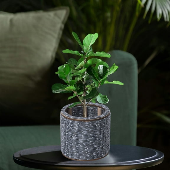 Indoor Plant Pots Imitation Rattan Flower Stand Triangular Support Flowerpot Indoor Desktop Potted Storage Container Office Woven Pot Plant Pot Terracotta
