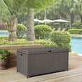 thumbnail image 1 of Crosely Furniture Palm Harbor Bac de Rangement Extérieur en Résine Osier pour Patio et Terrasse, Gris, 1 of 6