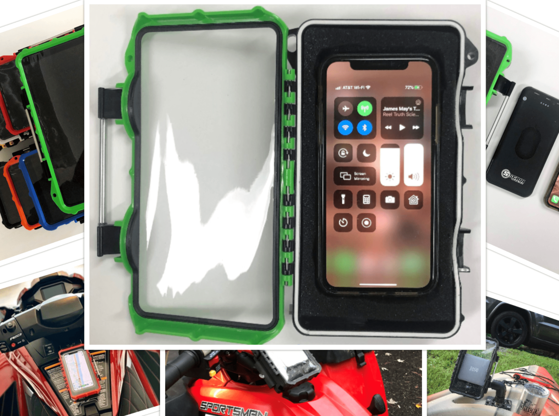 Phone Mount Case, SafeBox, Waterproof with touch screen, fits ALL phones, best for ATV Phone Mount Case, SafeBox, Waterproof with touch screen, fits ALL phones, best for ATV
