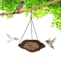 Zhourta Bird Feeder Flower Shape Bird Bowl Hanging for Garden Yard Outside Hanging Bird Feeder Tray Metal Mesh Platform Feeders for Birds