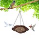 thumbnail image 3 of Bandeja colgante de comedero para pájaros de malla fina - comedero metálico de gran capacidad con cadena ajustable, resistente al óxido para jardín y jardín, 3 of 5