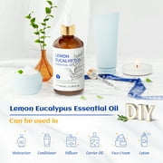 HIQILI Lemon Eucalyptus Essential Oil, 100% Pure Natural, 100mL for Diffuser Skin Care Cleansing Soothing