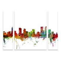 Trademark Fine Art 'Denver Colorado Skyline' Multi-Panel Canvas Art Set by Michael Tompsett