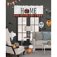 thumbnail image 3 of Halloween Valances for Windows Pumpkin Home Window Curtain Rod Pocket Orange Buffalo Check Holiday Window Treatment Decor Valances for Kitchen Living Room Bedroom 54x18in, 3 of 7