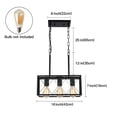 thumbnail image 7 of KEESFU 3-Light Black Farmhouse Kitchen Island Pendant Lighting, Industrial Open Cage Ceiling Fixture with Adjustable Chain for Dining Table, Foyer & Living Room, 7 of 7