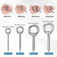 thumbnail image 4 of Uxcell 2-Pack 304 Stainless Steel Eyebolt M6x80mm Shoulder Lifting Eye Bolt for Wood Securing/Swing/Hanging Hammocks Silver, 4 of 7