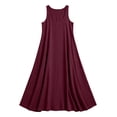 thumbnail image 5 of Aimik Women's Sleeveless Spaghetti Strap Loose Maxi Dress V-Neck Flowy Baggy Kaftan Casual Boho Dress, 5 of 5