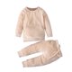 thumbnail image 1 of Sudadera Para Niños Pequeños Otoño Invierno Color Sólido Suéter De Manga Larga Pantalones Dos Piezas Ropa Para Niños Caqui Odeerbi  LM103-3399, 1 of 9