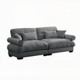 thumbnail image 6 of Modern Two-seater Sofa with Velvet Fabric (220×80×75cm) - Comfort & Style for Living Spaces, 6 of 14