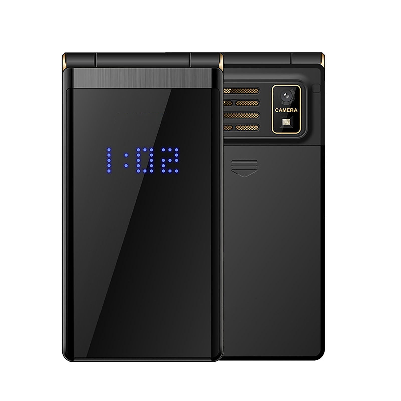 Colorful Large Screen Flip Phone, 3.0 Inch Display, 5800Mah Battery, Dual Sim, Fm Radio Flashlight, Multi-Language Support, Unlocked For Seniors, Long Standby Time