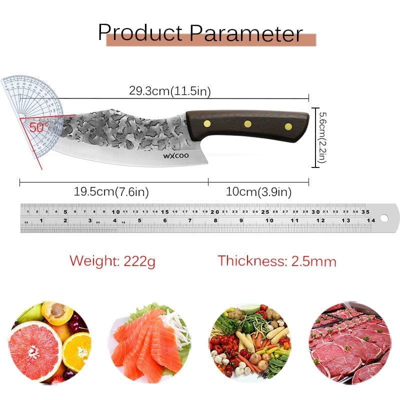 3PCS Stainless Steel Chef Knife Sharp Sashimi Knife Beef Knife Fish Knife Utility Knife Household Items Professional Unique Knives Fruit Knives for Cooking Multipurpose Boning Knife Gifts for Men