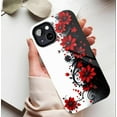 thumbnail image 5 of Artistic Red Black Floral Case Compatible with iPhone 11/12/13/14/15/16 (Pro Max/Plus) for Women Men, 5 of 9