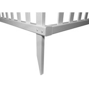 30in H x 40in W (2 Panels) No Dig Zippity Ashley Corner Vinyl Picket Fence, Garden Fence Border, Decorative Fence For Garden, White Vinyl Panels for Backyard, Patio & Yard, ZP19007