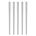 thumbnail image 1 of Palillos de acero inoxidable, 5 pares de palillos reutilizables, fáciles de usar, palillos para familia/hotel/restaurante de 23 cm, 1 of 5