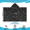 thumbnail image 2 of Math Equations Geometric Shapes Pattern Hooded Bath Towel，60"x35" for Ages 3 To 12 Kids, Quick Dry Lightweight Soft Microfiber Hood Beach Towel Cover Up for Kids, 2 of 7