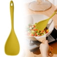 thumbnail image 2 of 11.8'' Silicone Cooking Utensils for Kitchen ,Heat Resistant Kitchen Utensil,Food-Grade Non Stick Solid Spatulas, BPA Free,Kitchen Turners for Frying, Mixing,Serving,Draining,Turning,Stirring(Yellow), 2 of 9
