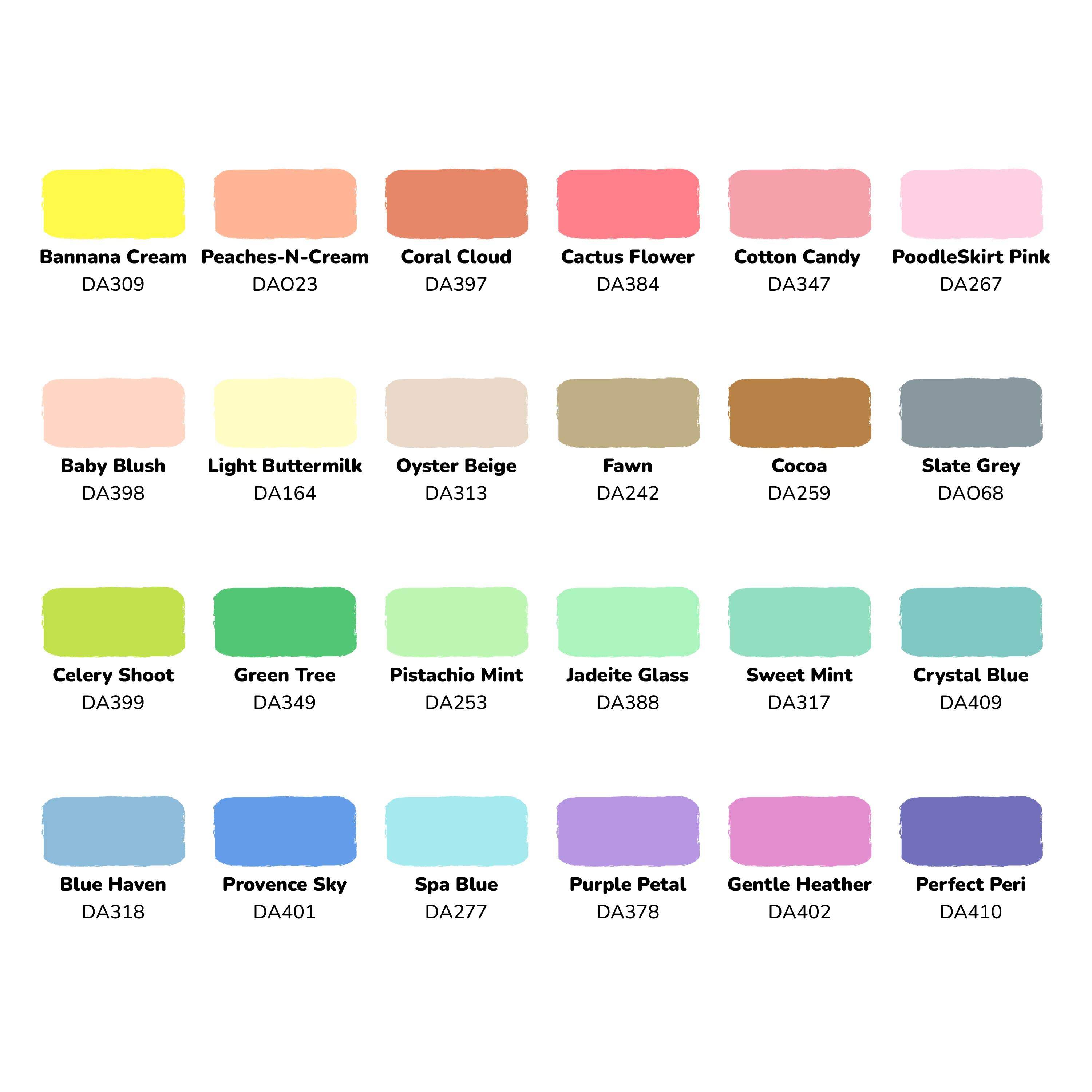 DecoArt 24-Color Pastel Perfection Acrylic Paint Kit for Crafts & Home Décor