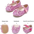 thumbnail image 5 of Toddler Flower Girl Glitter Pink Dress Shoes Size 7 - Girl Ballet Flats Wedding Party, 5 of 6