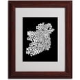 thumbnail image 2 of Trademark Fine Art "Ireland Text Map 5" Matted Framed Art by Michael Tompsett, 2 of 3