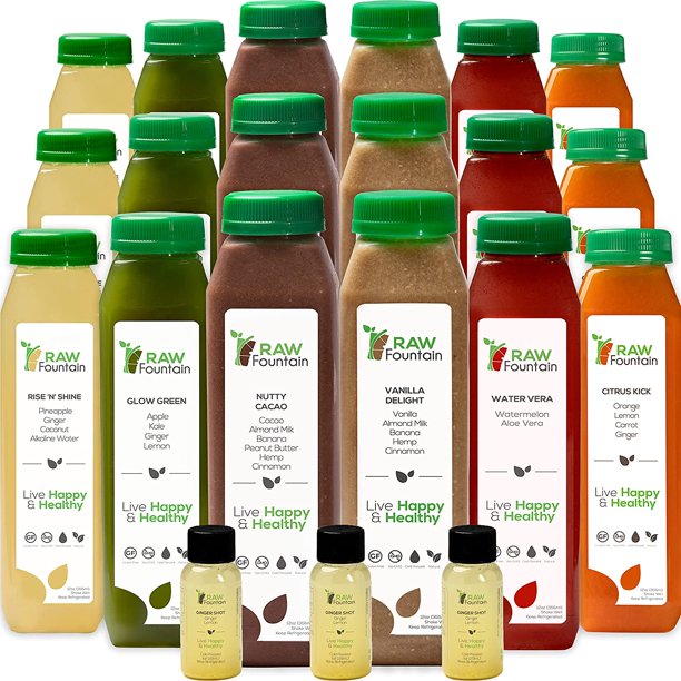 5 Day Protein Juice Cleanse by Raw Fountain, All Natural Raw Detox
