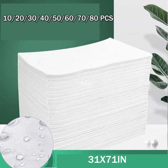 Disposable Bed Sheets 31" x 71" Massage Table Sheets Non Woven Fabric SPA Bed Cover Breathable for Massage Beauty Tattoos(White)