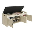 thumbnail image 3 of Dextrus Shoe Bench with Storage Cabinets, Entryway Storage Bench Shoe Rack Organizer Unit , Oak, 3 of 10