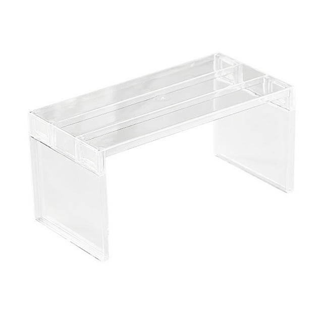 HILABEE Bathroom Organizer Countertop Cosmetic Storage Rack Light Luxury Clear Organizer Large