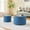 Blue, variant on Nmkwnr Pack of 2 Storage Ottomans Footstool with Wood Frame, Linen Upholstered Round Coffee Table for Living Room, Blue