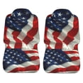 thumbnail image 5 of KAKALAD Original American Flag Usa Patriotic 02 Universal Car Accessories Seat Covers Set Front Vehicle Seats Protector 2 Pcs, 5 of 9