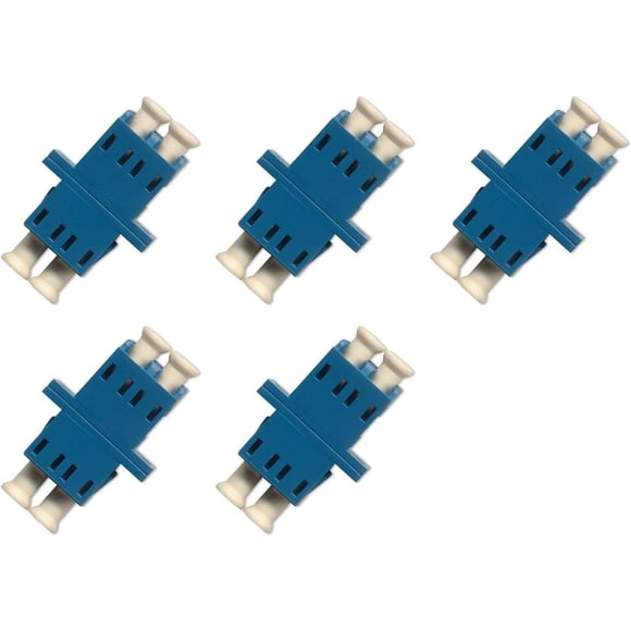 Fiber Optic Cable Adapter/Coupler LC-LC Duplex Singlemode 5 Pack