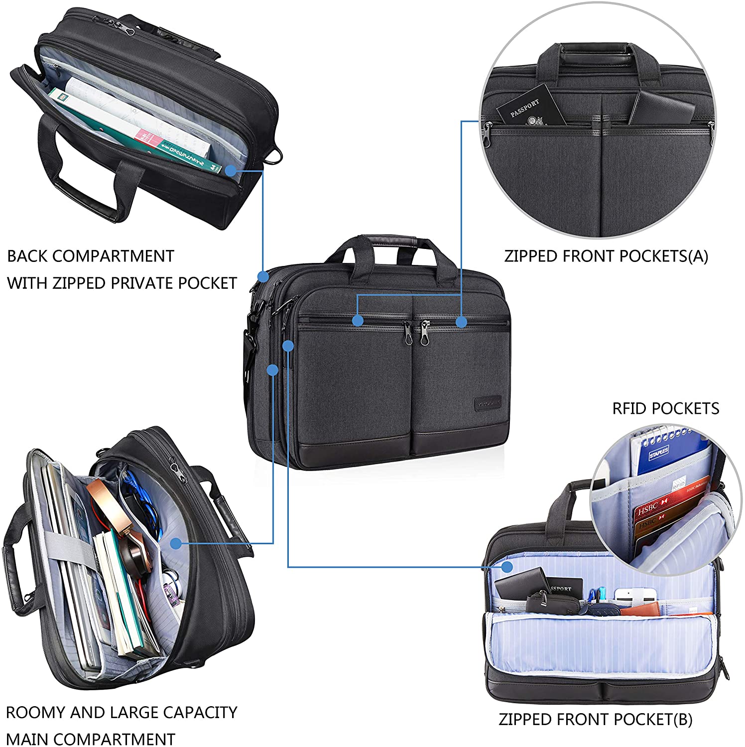 18 inch laptop briefcase