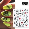 thumbnail image 1 of Calcomanías de agua Harunouta, pegatinas de transferencia de hojas de flores florecientes de tinta, diseño de corazón de amor de mariposa, decoración de marca de agua deslizante Tan Jianjun unisex, 1 of 2