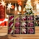 thumbnail image 5 of 12 bolas navideñas brillantes de 6 cm con paquete, decoraciones colgantes para festivales. Vino tinto, 5 of 9