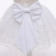 thumbnail image 5 of Baby Girls Ruffle Lace Backless with Headwear Bowknot Flower Wedding Christmas Dress, 3M-24M, 5 of 7