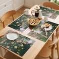 thumbnail image 5 of Spring Pink Flowers Placemats Set of 6, Water Droplets Non-Slip Place Mats Washable Table Mats for Kitchen Dining Table Decorations Indoor/Outdoor, 5 of 9