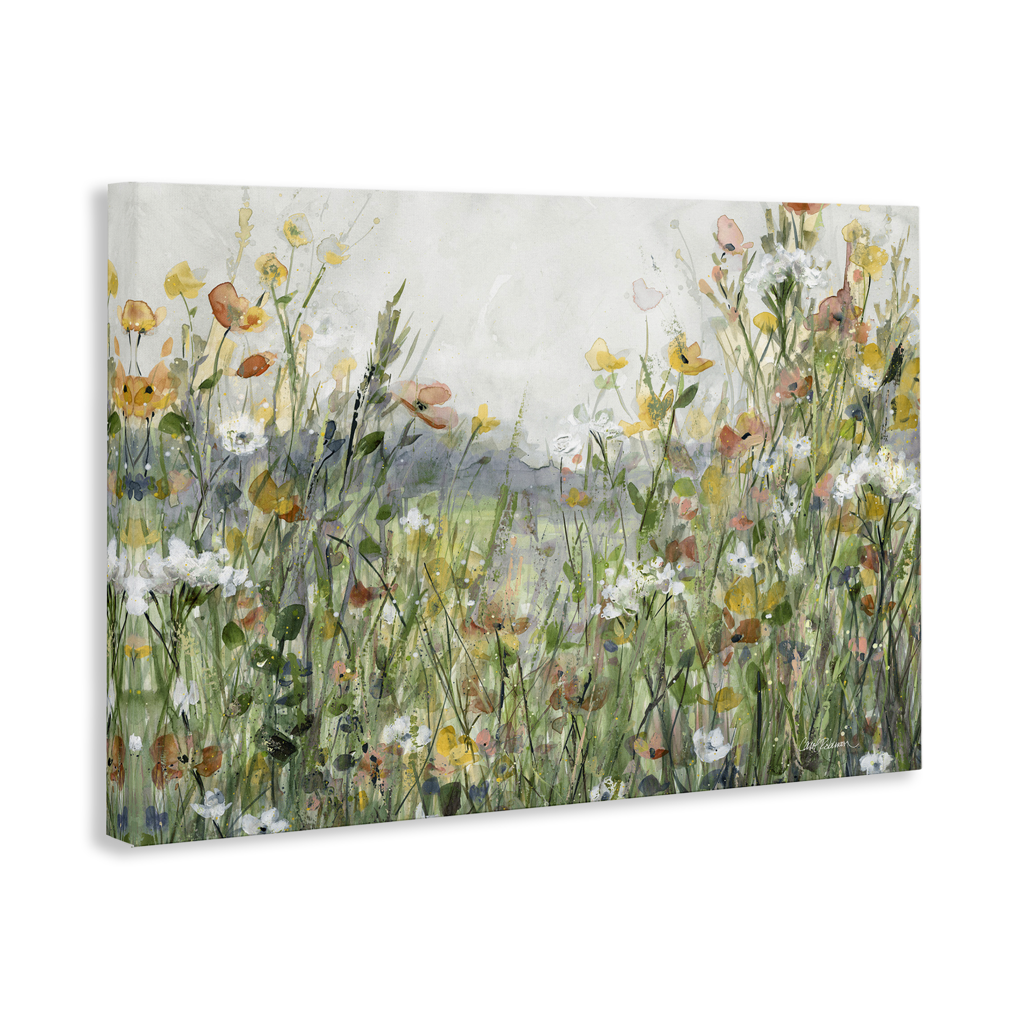 Stupell Industries Quiet Natural Meadow Landscape Painting Gallery Wrapped Canvas Art Print Wall Art, 45 x 30