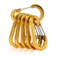 thumbnail image 1 of cámping 6 uds. Clip de mosquetón para acampar al aire libre hebilla colgante rápida para escalada (dorado) FLhrweasw Nuevo, 1 of 8