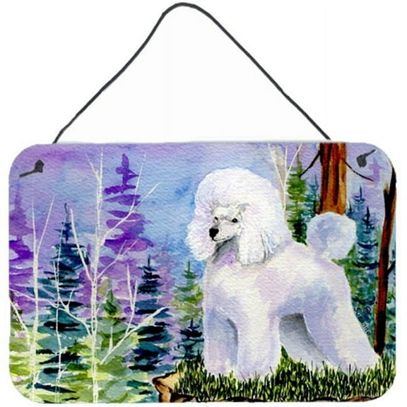Poodle Indoor Aluminium Metal Wall Or Door Hanging Prints