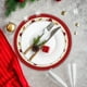 thumbnail image 4 of Mantel individual redondo de muñeco de nieve navideño | Decoración navideña | Mantel individual aislante y resistente al calor | Lino sintético | Redondo de 35,5 cm | Decoración para cenas navideñas, 4 of 5